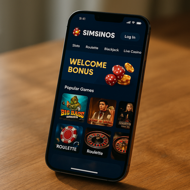 Simsinos - Mobiele Casino Interface - Responsive Gaming